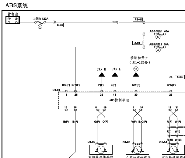 2014年海马S5 ABS电路图