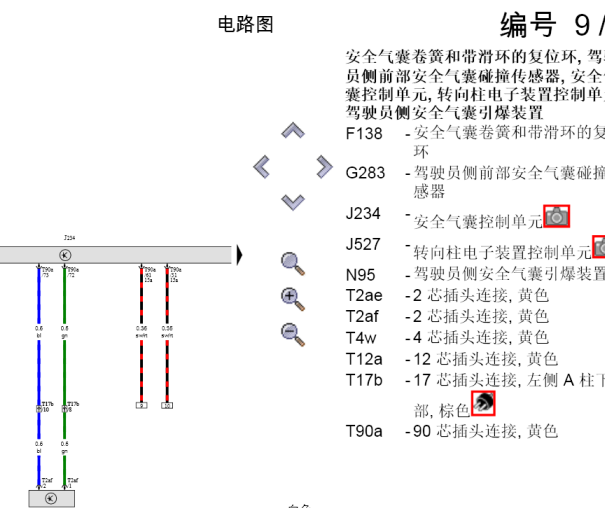 2015年斯柯达明锐气囊电路图