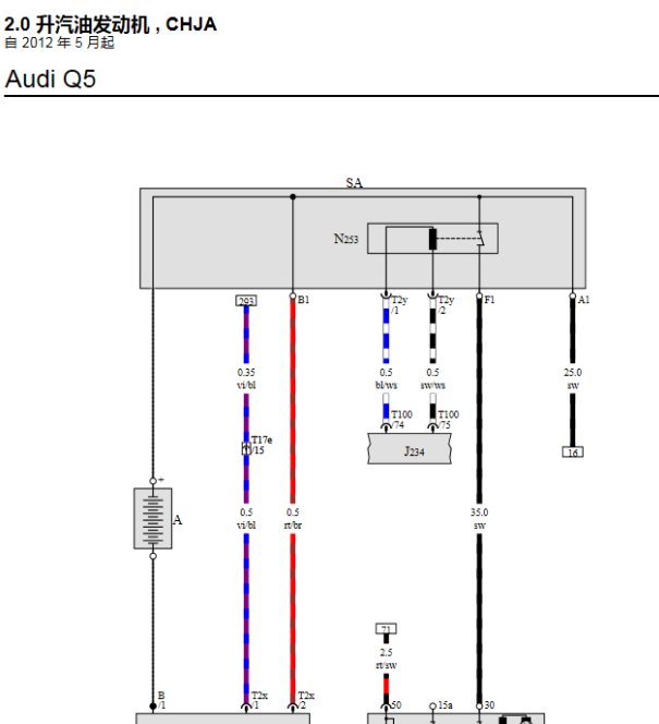 2012年Q5发动机电路图