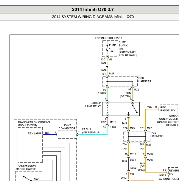 2014年Q70灯光电路图