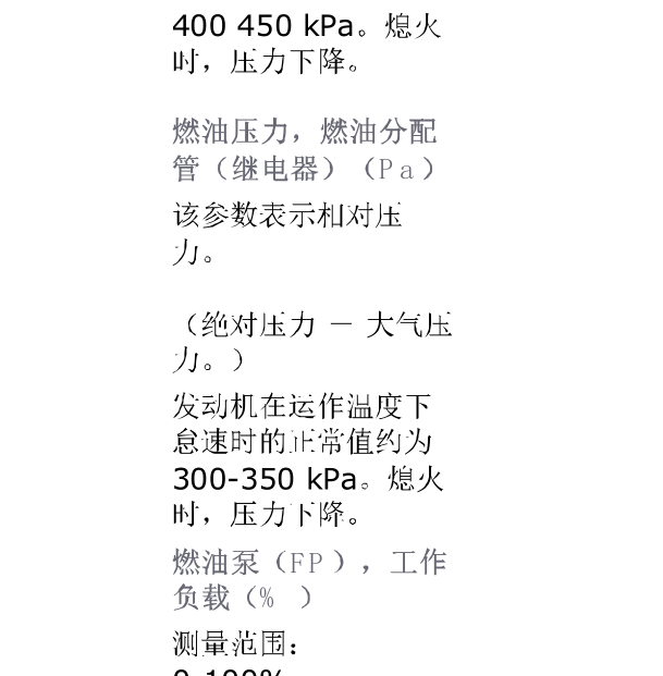 14年沃尔沃S60L燃油压力标准值