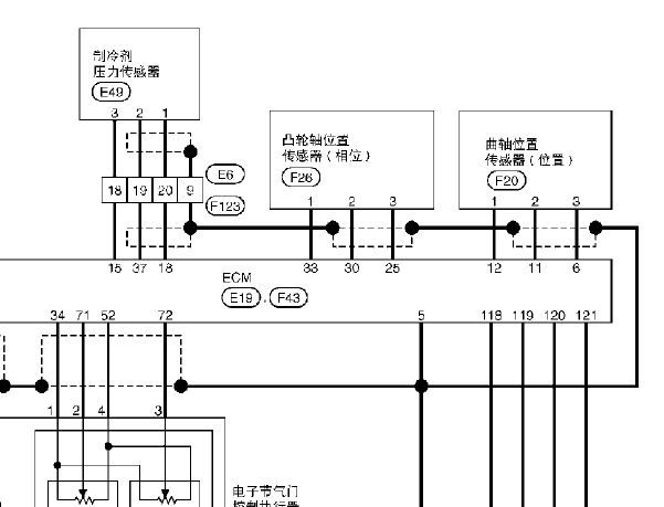 日产奇骏曲轴位置电路图