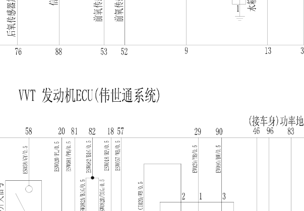 北汽威旺发动机电路图