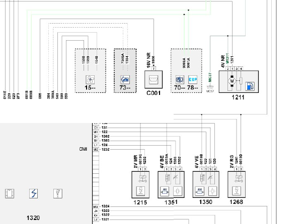2015年雪铁龙世嘉发动机电路图