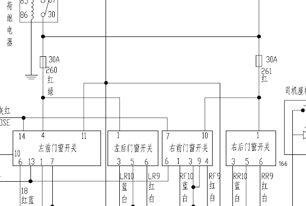 长城哈弗CUV电动升降器电路图