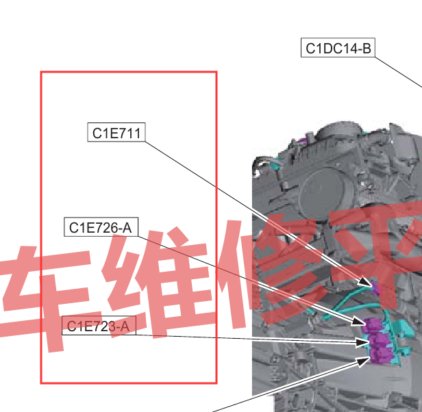 2014年江铃全顺2.2发动机废气温度传感器位置
