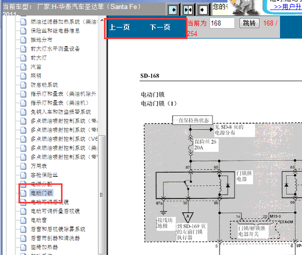 2011年华泰圣达菲门锁电路图