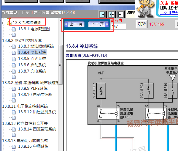2017-2018年吉利博越电路图