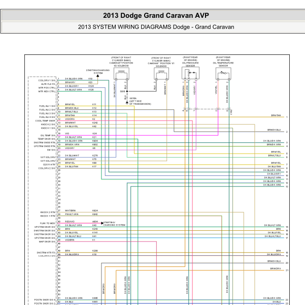 2013年克莱斯勒大捷龙发动机电路