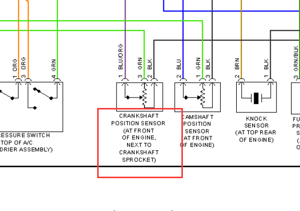2004年起亚索兰托曲轴传感器电路图