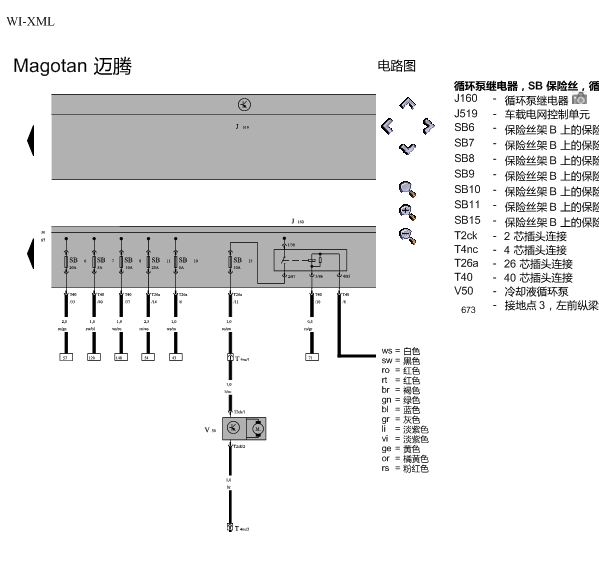 2008年迈腾BWA发动机电路图