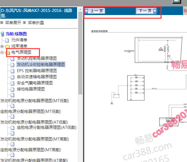 2015-2016年东风风神AX7电路图