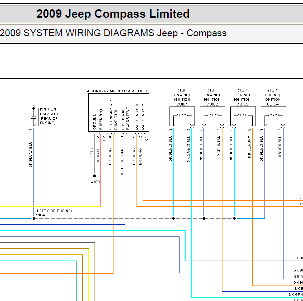 2009年吉普指南者2.4发动机电路图