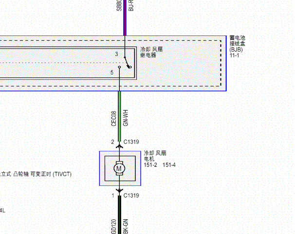 2016年福特嘉年华风扇电路图