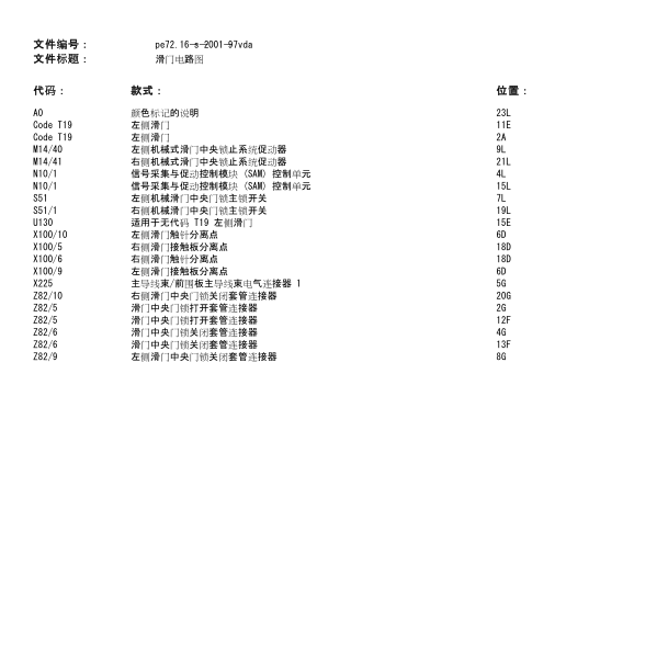 奔驰威霆中门电路图