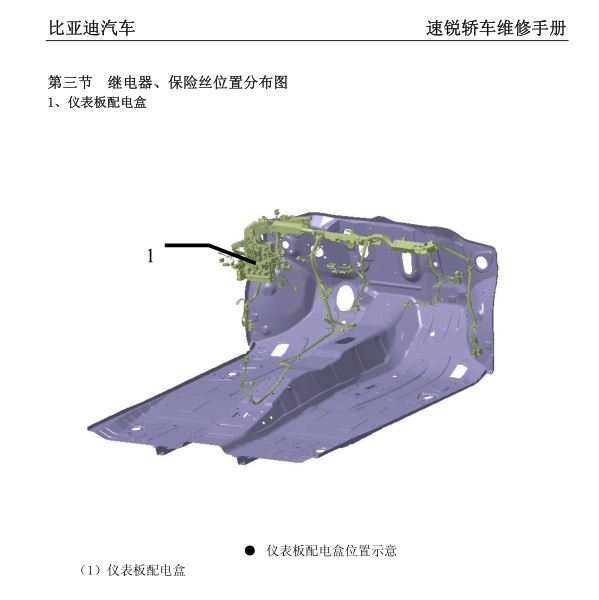 2014年比亚迪速锐继电器位置