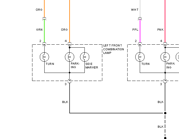 2010年英菲尼迪FX35转向灯电路图