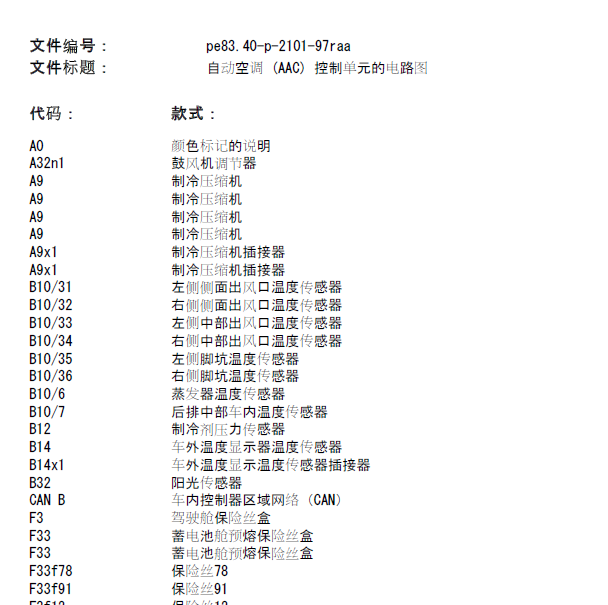 奔驰R300阳光传感器电路图