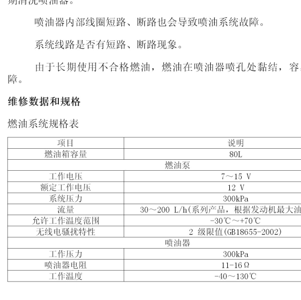 2013年瑞风M5燃油压力值