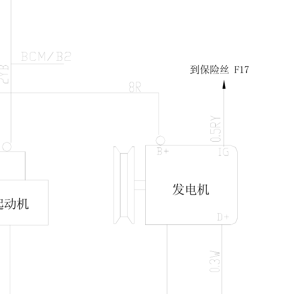 2010年旗云1发电机电路图