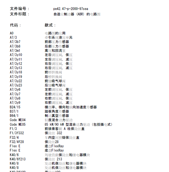 奔驰S320 制动系统电路图