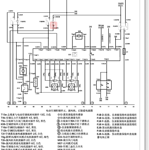 2011年骏捷WAGON空调电路图.