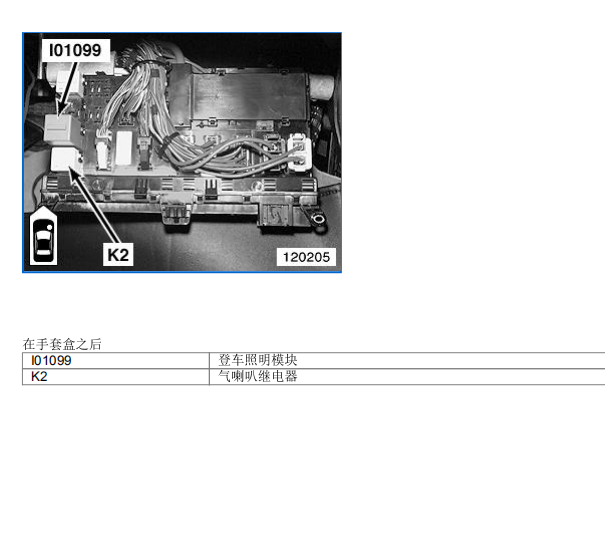 03年宝马x5喇叭继电器位置