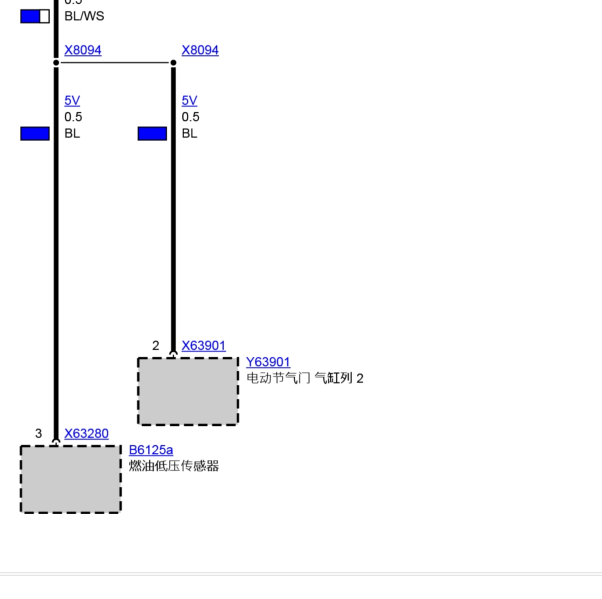 2010年宝马X5低压燃油传感器线路图