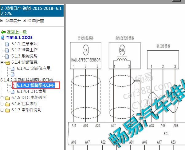 2015-2018年日产锐骐皮卡电路图