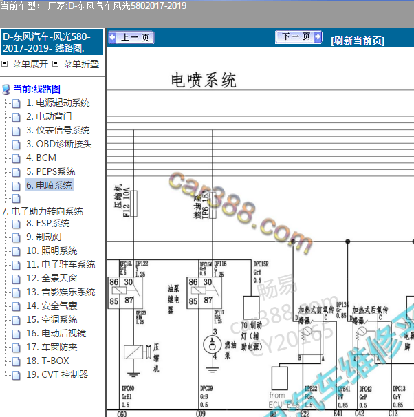 2017年风光580线路图