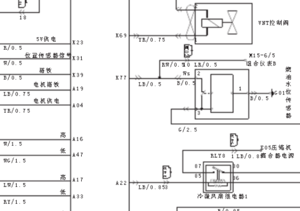 江淮瑞风穿梭发动机电路图