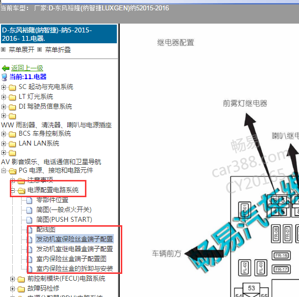2015年纳智捷纳5 继电器分配