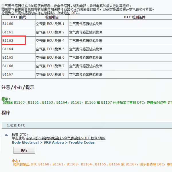 2019年奕泽B1163故障码资料