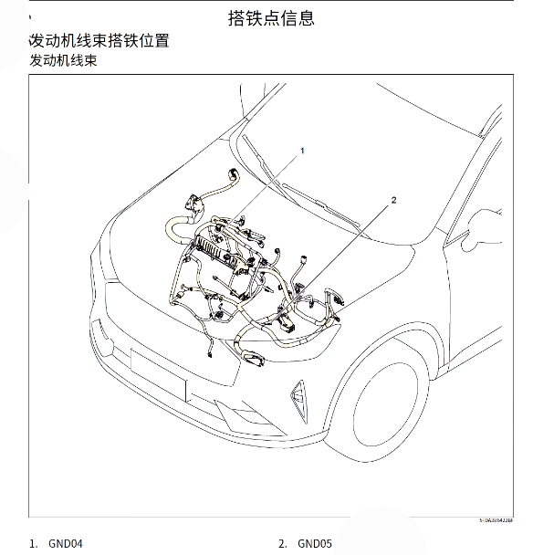 2020年长城哈弗H6搭铁点位置