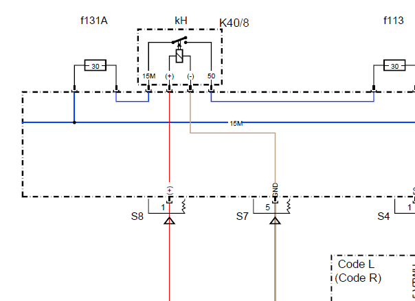 奔驰E300L 起动电路图