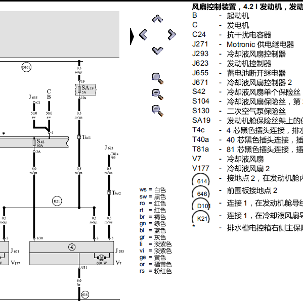 2007奥迪A6空调电路图