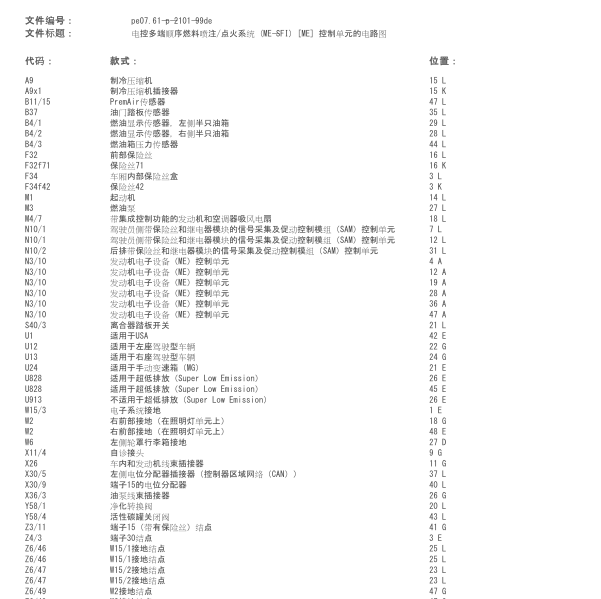 2008年奔驰E280发动机电路图