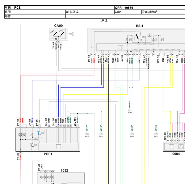 2011标致RCZ启动电路图