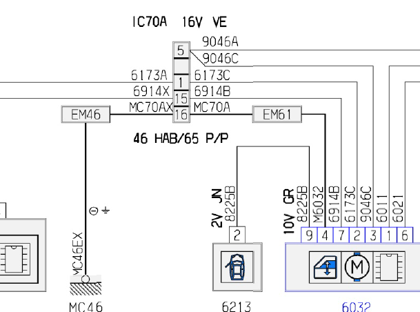 2009年标致308CC车窗电路图