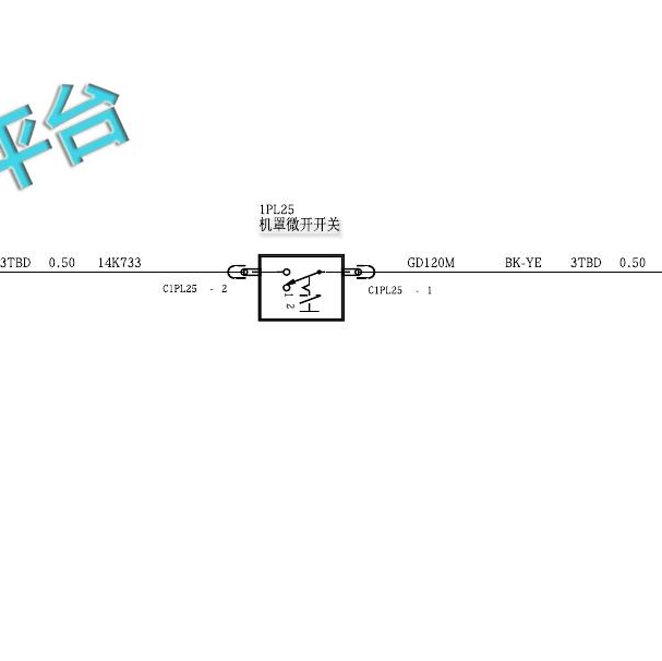 2013年福特福克斯 发动机罩开关电路图