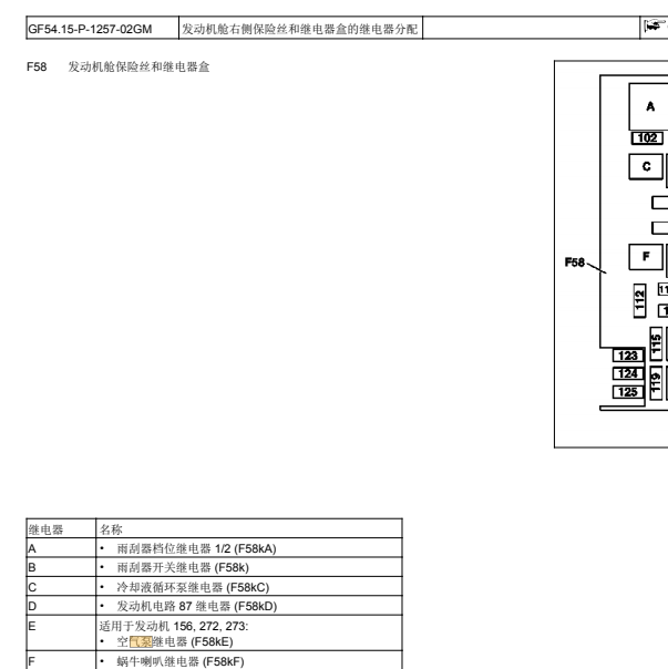 2010年奔驰ML350空气悬挂气泵继电器位置