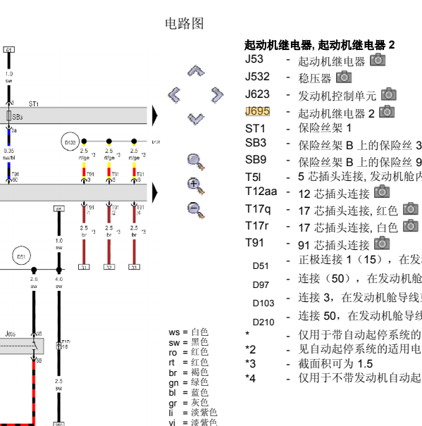 2015年奥迪Q5发动机CUJ电路图