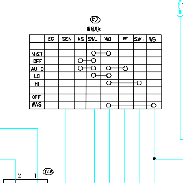 2016森雅R7雨刮电路图