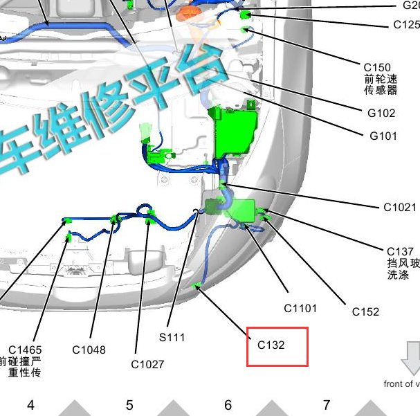 2013年福特嘉年华环境温度传感器位置