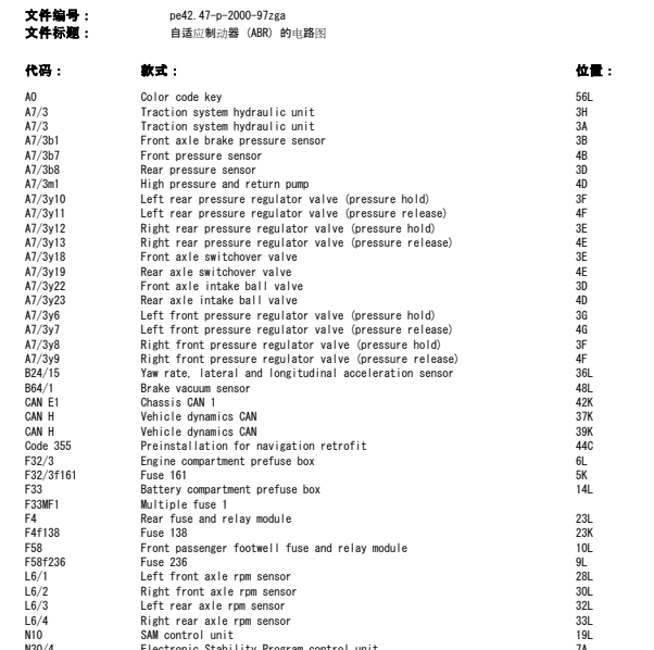 2014年奔驰G500刹车电路图