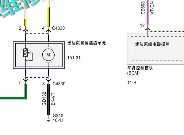 2016-2017年江铃全顺发动机电路图