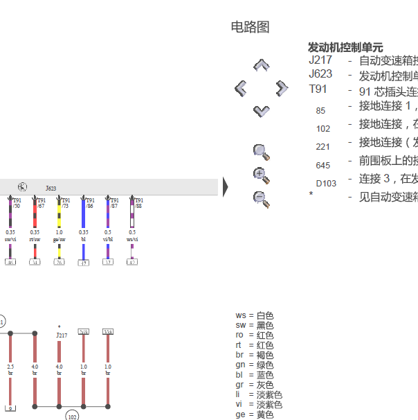 奥迪A6 CTDB发动机电路图