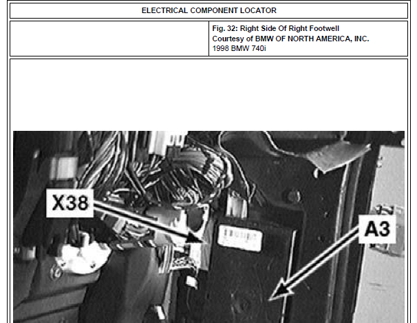 1998年宝马740i灯光电脑位置