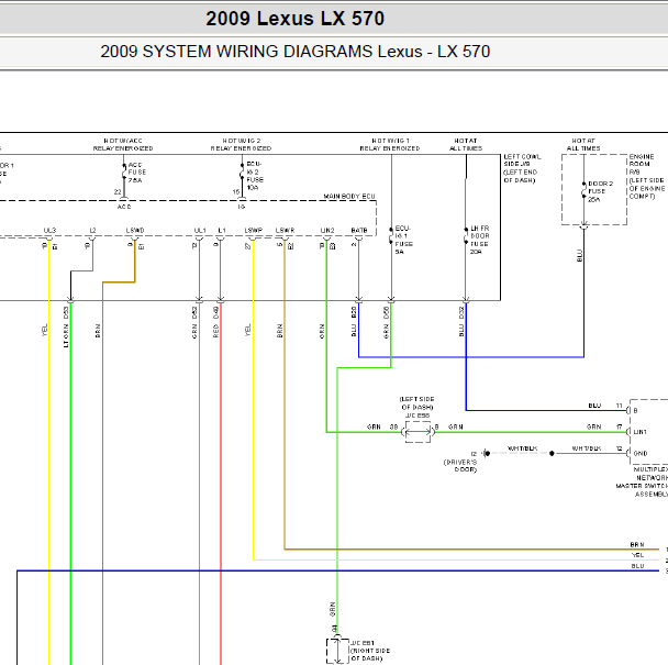 2009年雷克萨斯LX570 防盗电路图