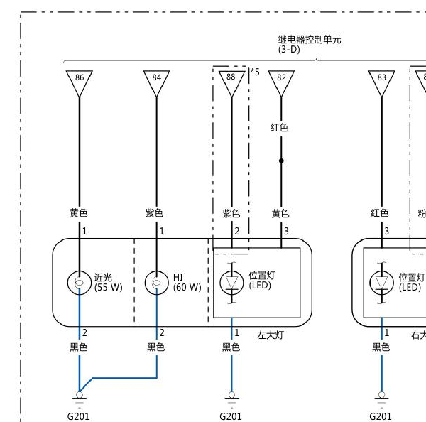 2018年冠道灯光电路图